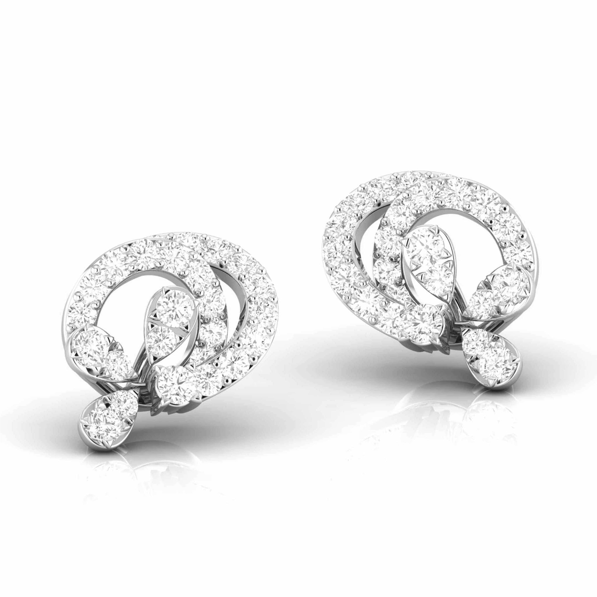 Jewelove™ Earrings Designer Platinum Diamond Earrings for Women JL PT E OLS 35