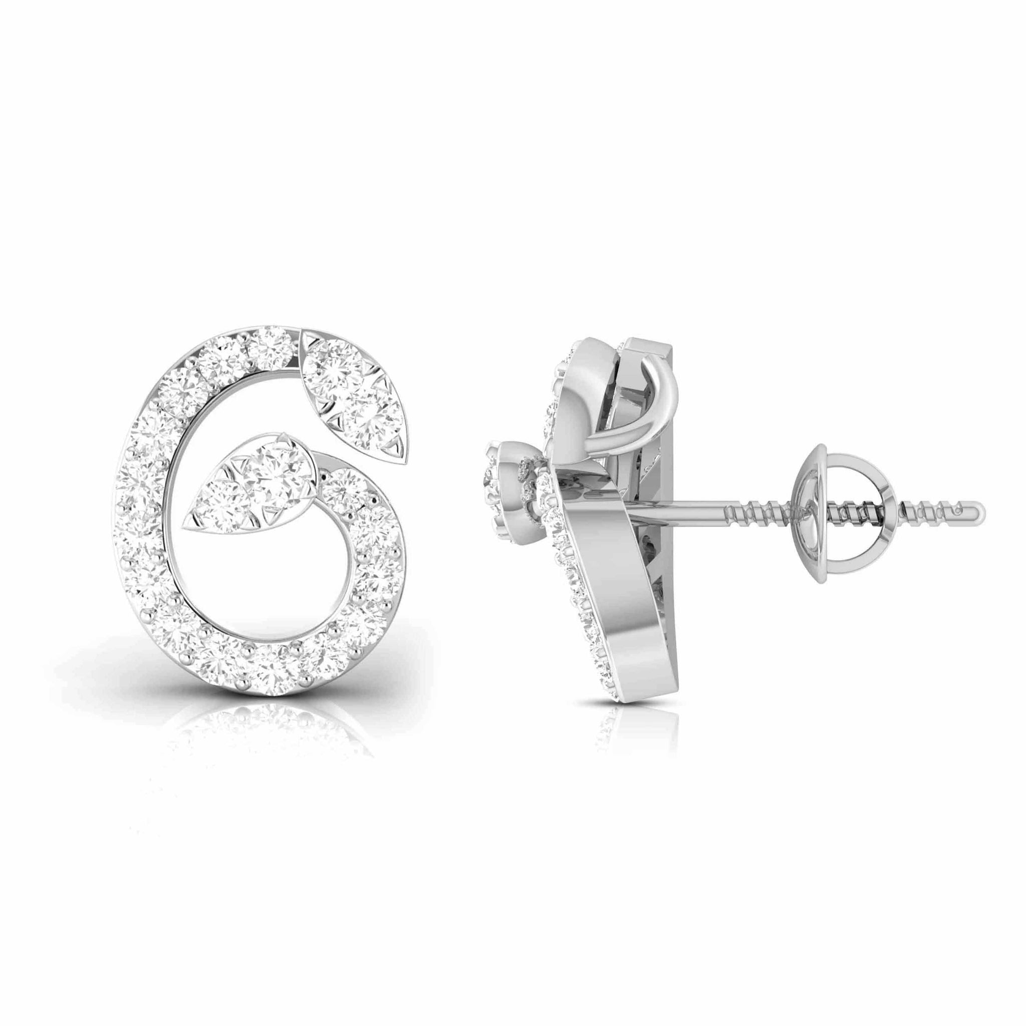 Jewelove™ Earrings Designer Platinum Diamond Earrings for Women JL PT E OLS 40