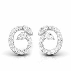 Jewelove™ Earrings Designer Platinum Diamond Earrings for Women JL PT E OLS 40