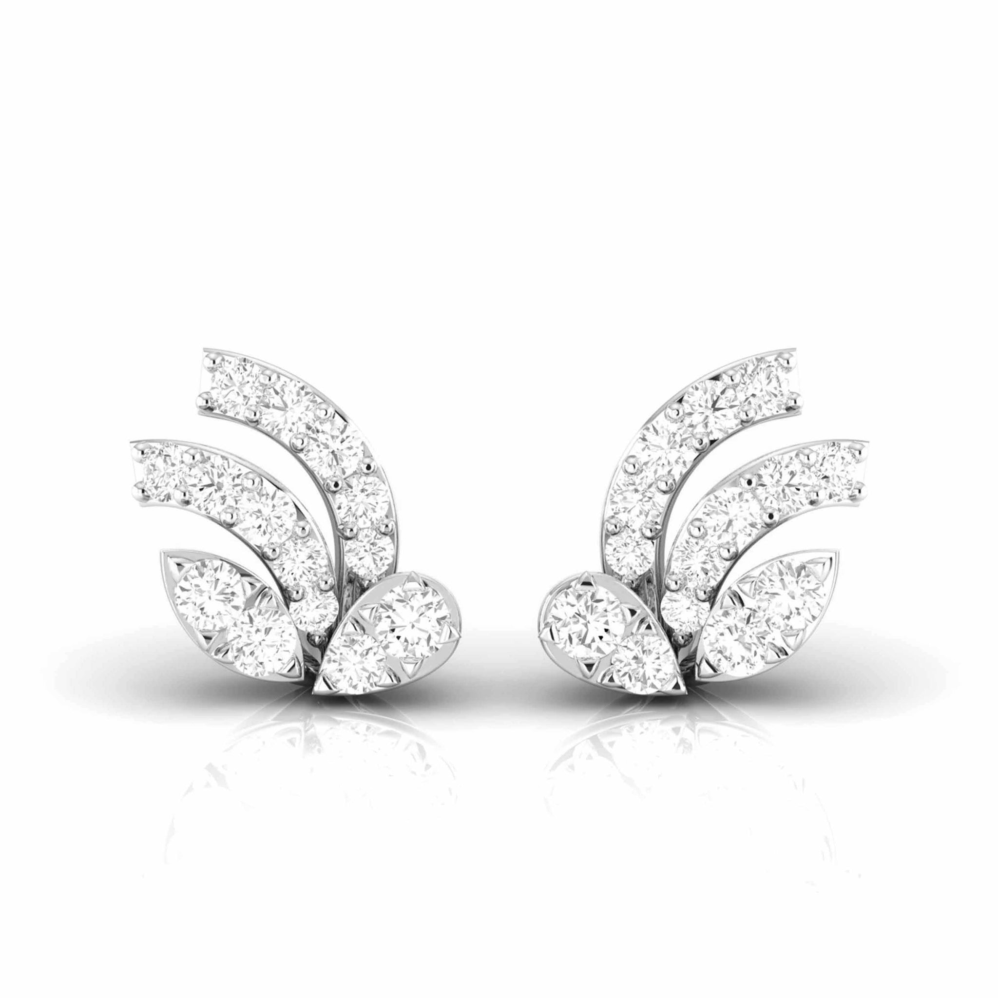 Jewelove™ Earrings Designer Platinum Diamond Earrings for Women JL PT E OLS 43