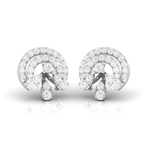 Jewelove™ Earrings Designer Platinum Diamond Earrings for Women JL PT E OLS 49