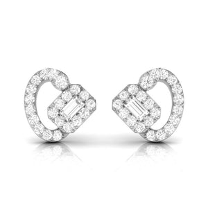 Jewelove™ Earrings SI IJ Designer Platinum Diamond Earrings for Women JL PT E OLS 5