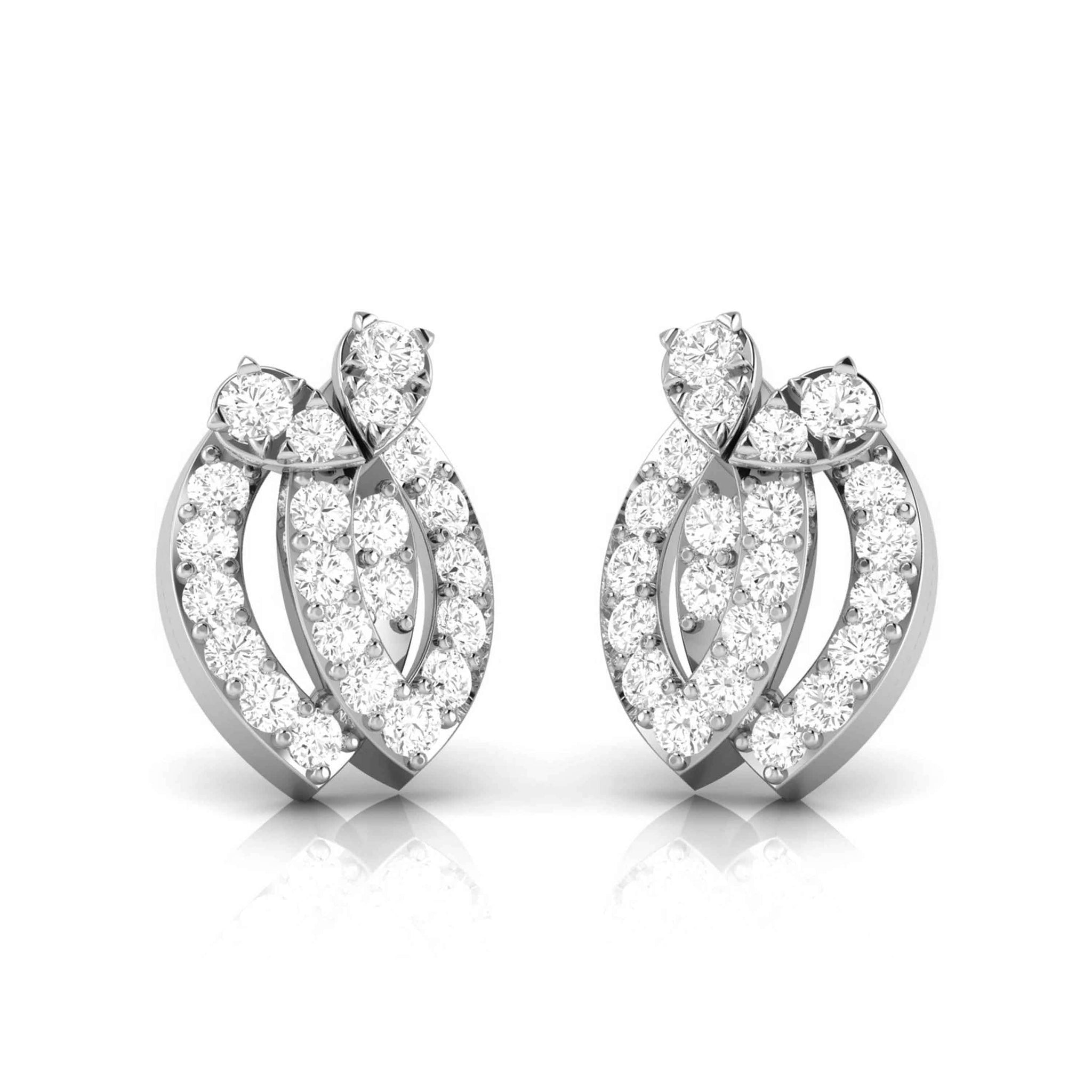 Jewelove™ Earrings Designer Platinum Diamond Earrings for Women JL PT E OLS 7