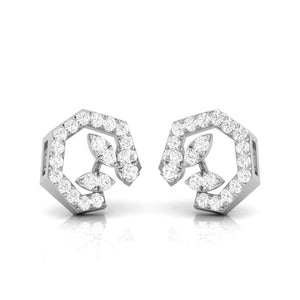 Jewelove™ Earrings Designer Platinum Diamond Earrings for Women JL PT E OLS 9