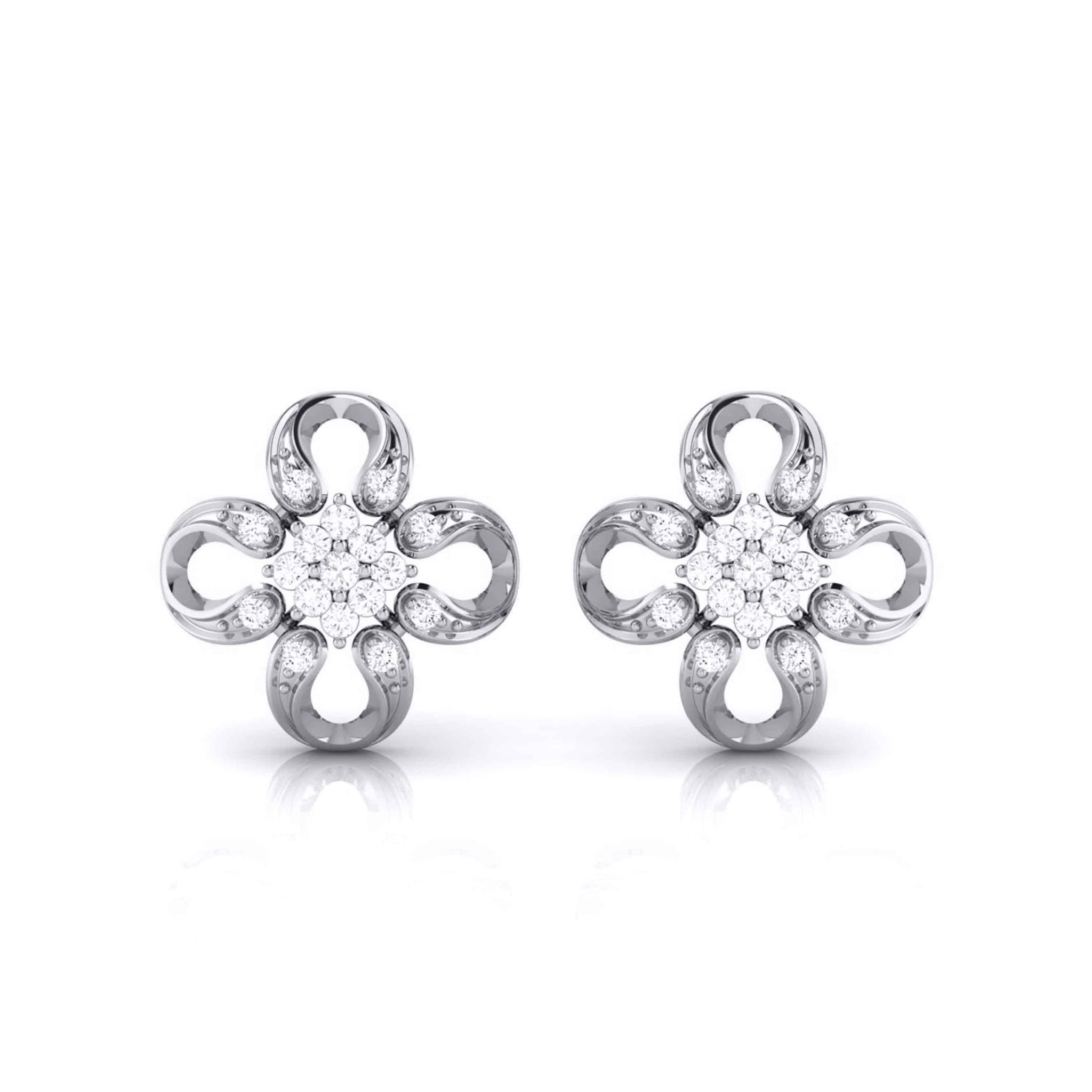 Jewelove™ Earrings Designer Platinum Diamond Earrings JL PT E B-3