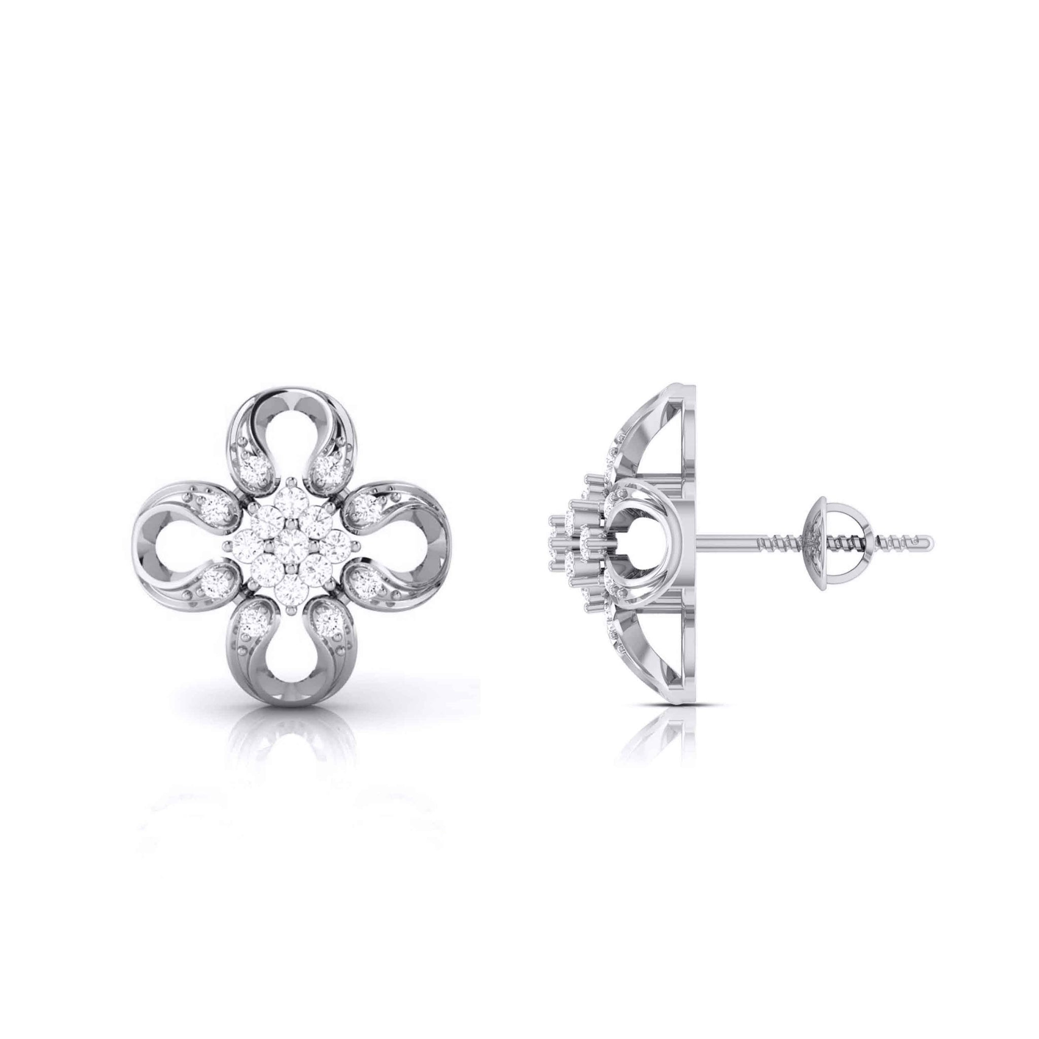 Jewelove™ Earrings Designer Platinum Diamond Earrings JL PT E B-3