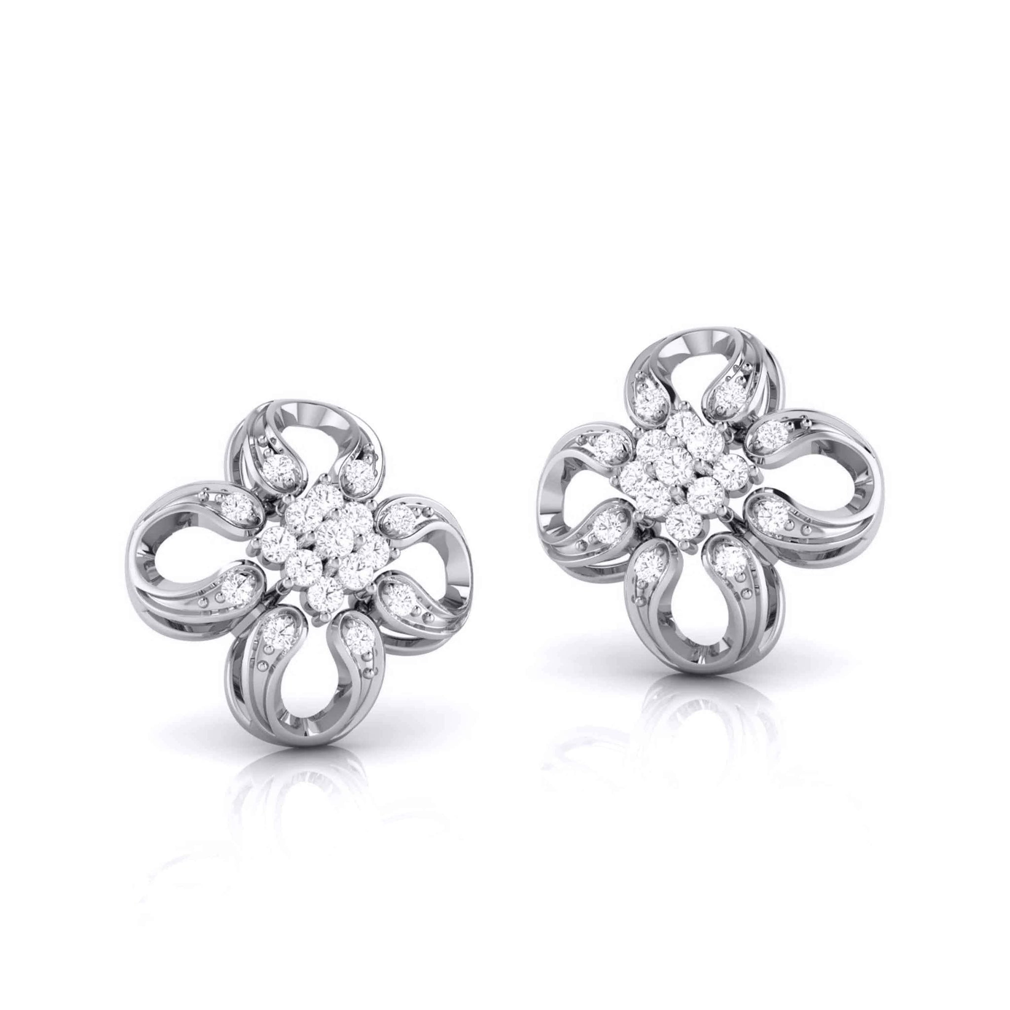 Jewelove™ Earrings Designer Platinum Diamond Earrings JL PT E B-3