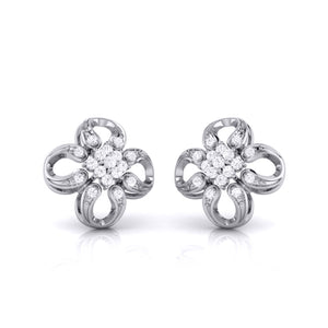 Jewelove™ Earrings Women's Band only / SI IJ Designer Platinum Diamond Earrings JL PT E B-3