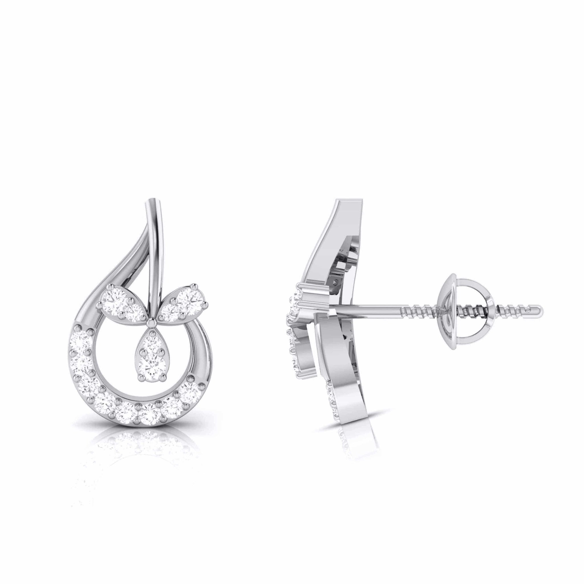 Jewelove™ Earrings Designer Platinum Diamond  Earrings JL PT E MST 29