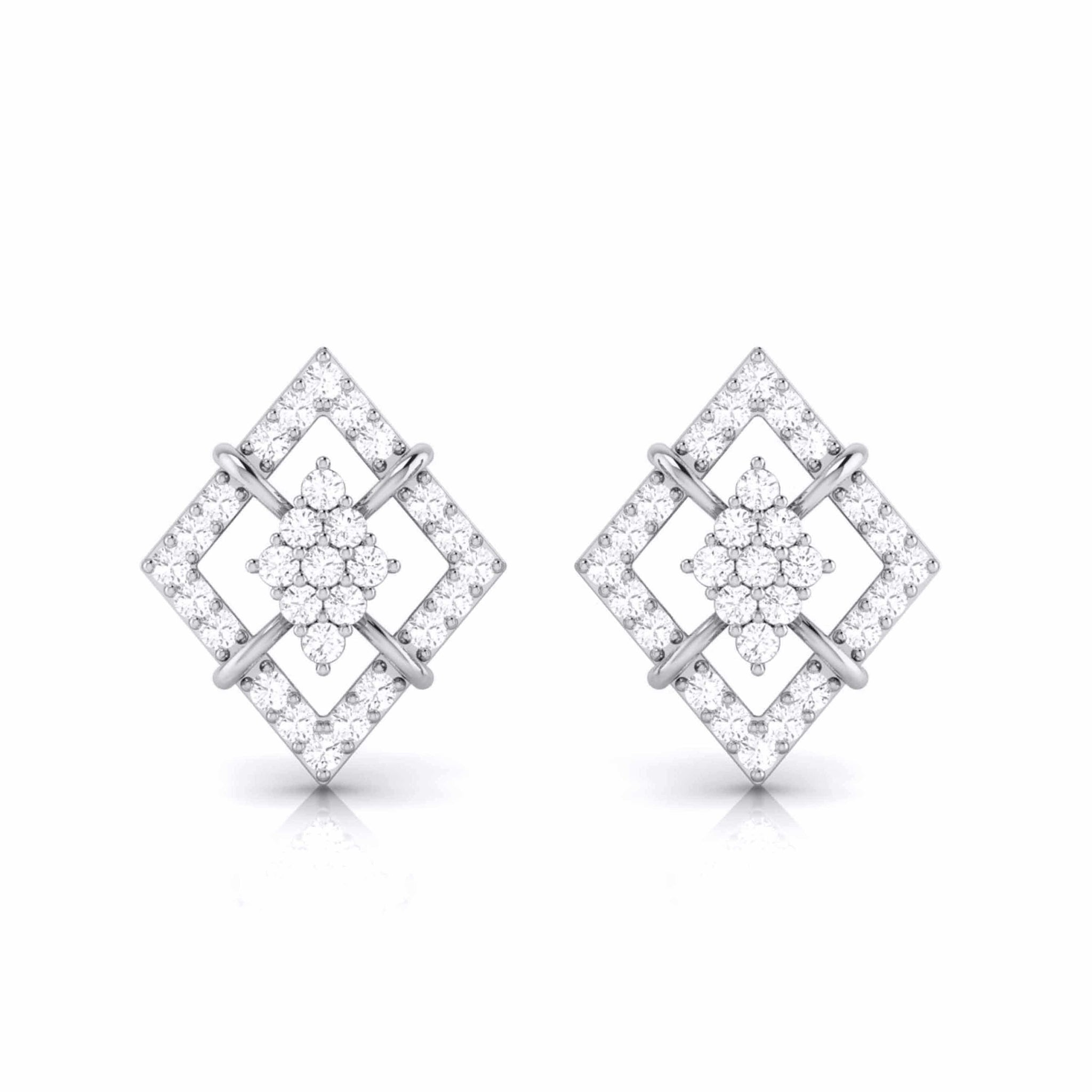 Jewelove™ Earrings Designer Platinum Diamond Earrings JL PT E MST 31