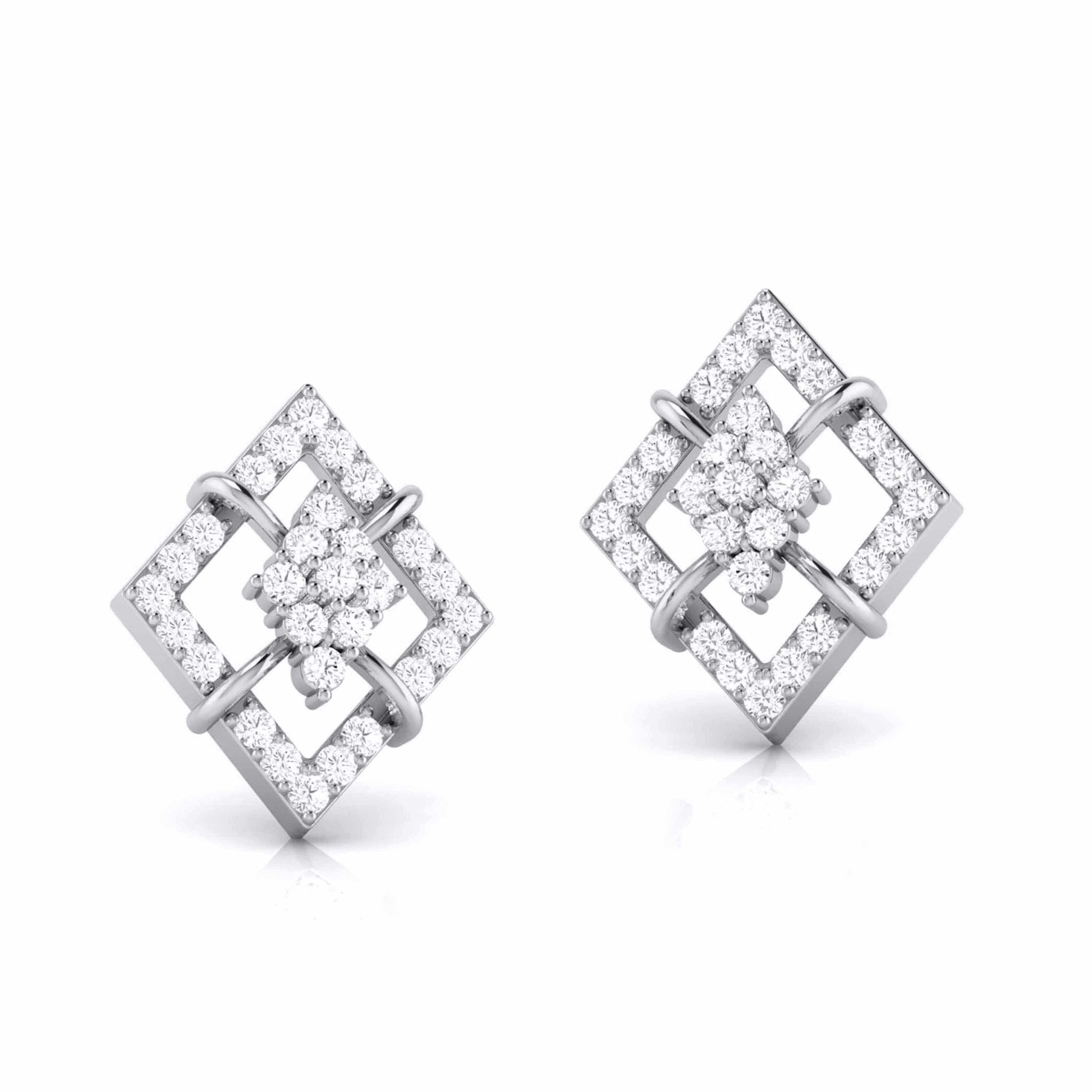 Jewelove™ Earrings Designer Platinum Diamond Earrings JL PT E MST 31