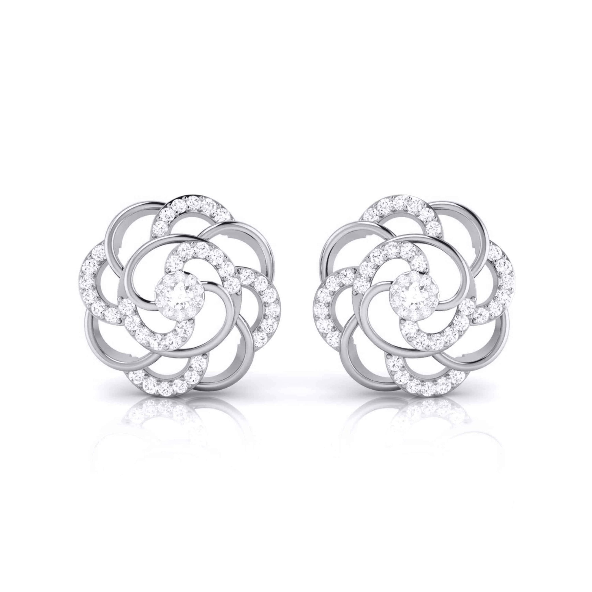 Jewelove™ Earrings Designer Platinum Diamond Earrings JL PT E MST 32