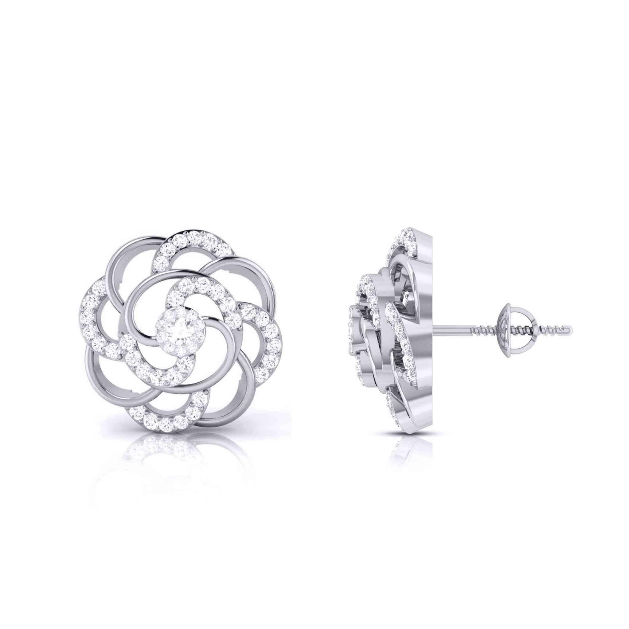 Jewelove™ Earrings Designer Platinum Diamond Earrings JL PT E MST 32