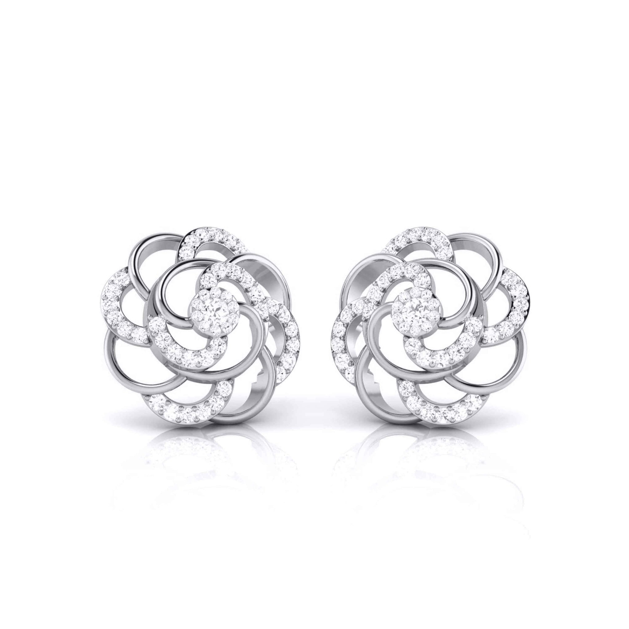 Jewelove™ Earrings Designer Platinum Diamond Earrings JL PT E MST 32