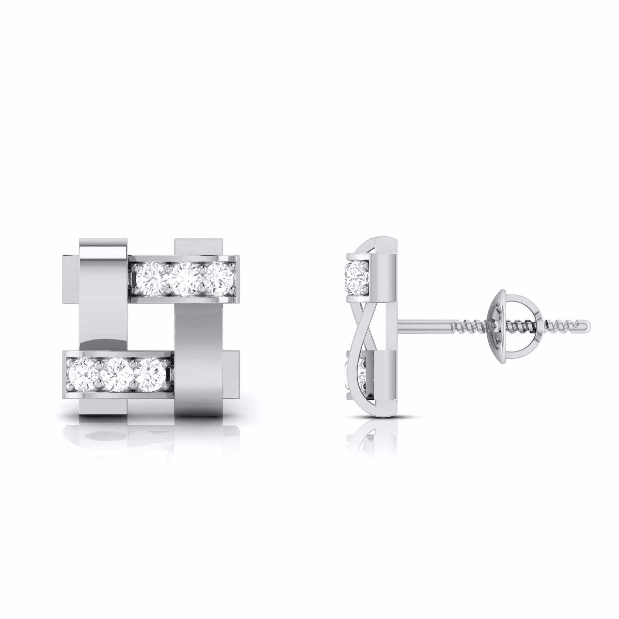 Jewelove™ Earrings Designer Platinum Diamond Earrings JL PT E MST 33