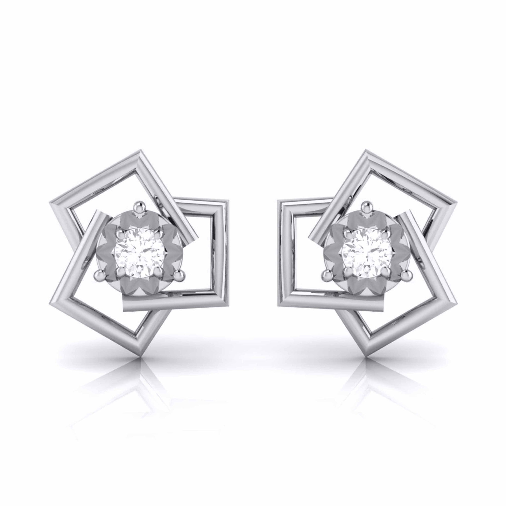 Jewelove™ Earrings Designer Platinum Diamond Earrings JL PT E MST 4