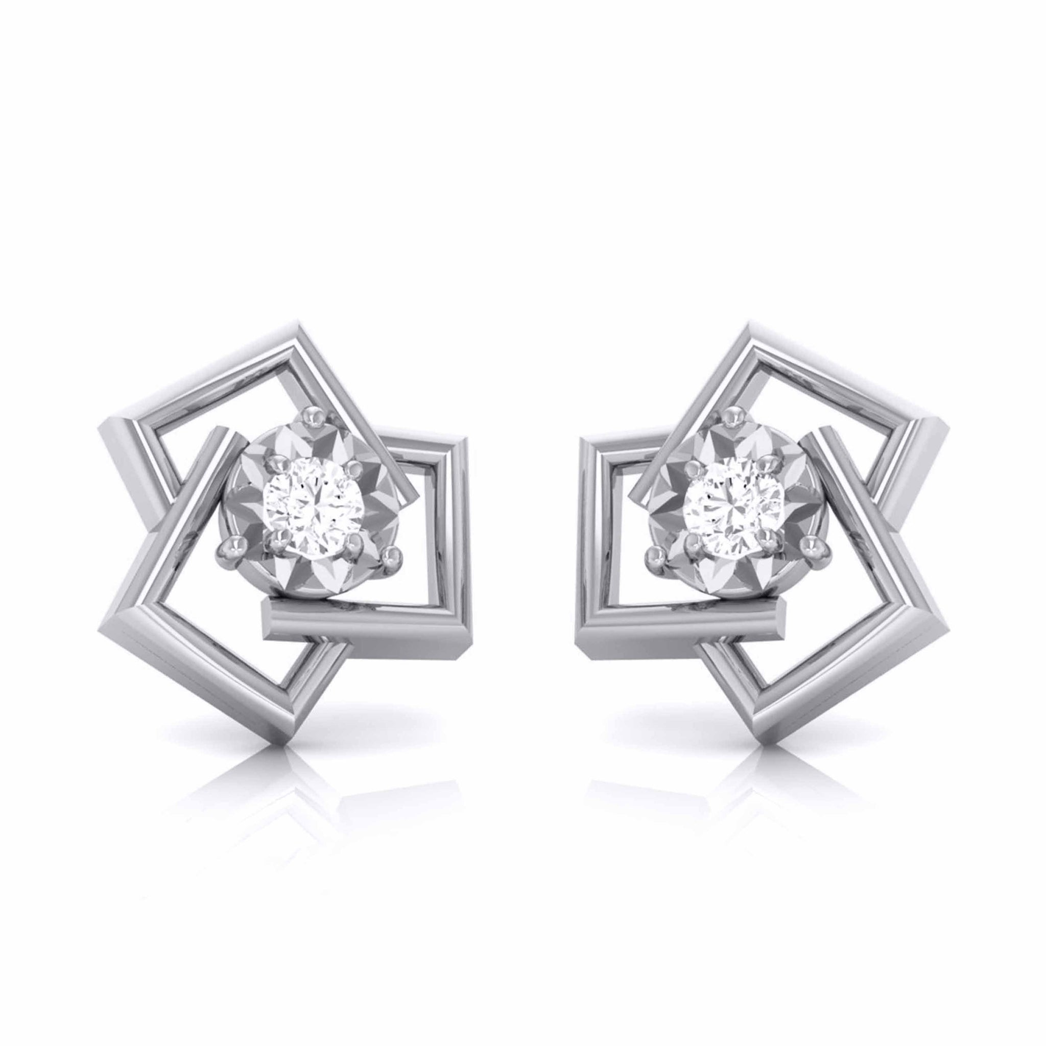 Jewelove™ Earrings Designer Platinum Diamond Earrings JL PT E MST 4