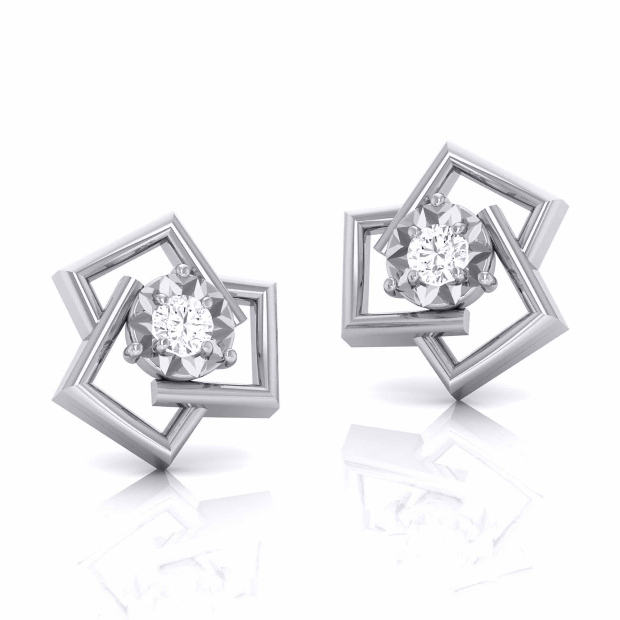 Jewelove™ Earrings Designer Platinum Diamond Earrings JL PT E MST 4