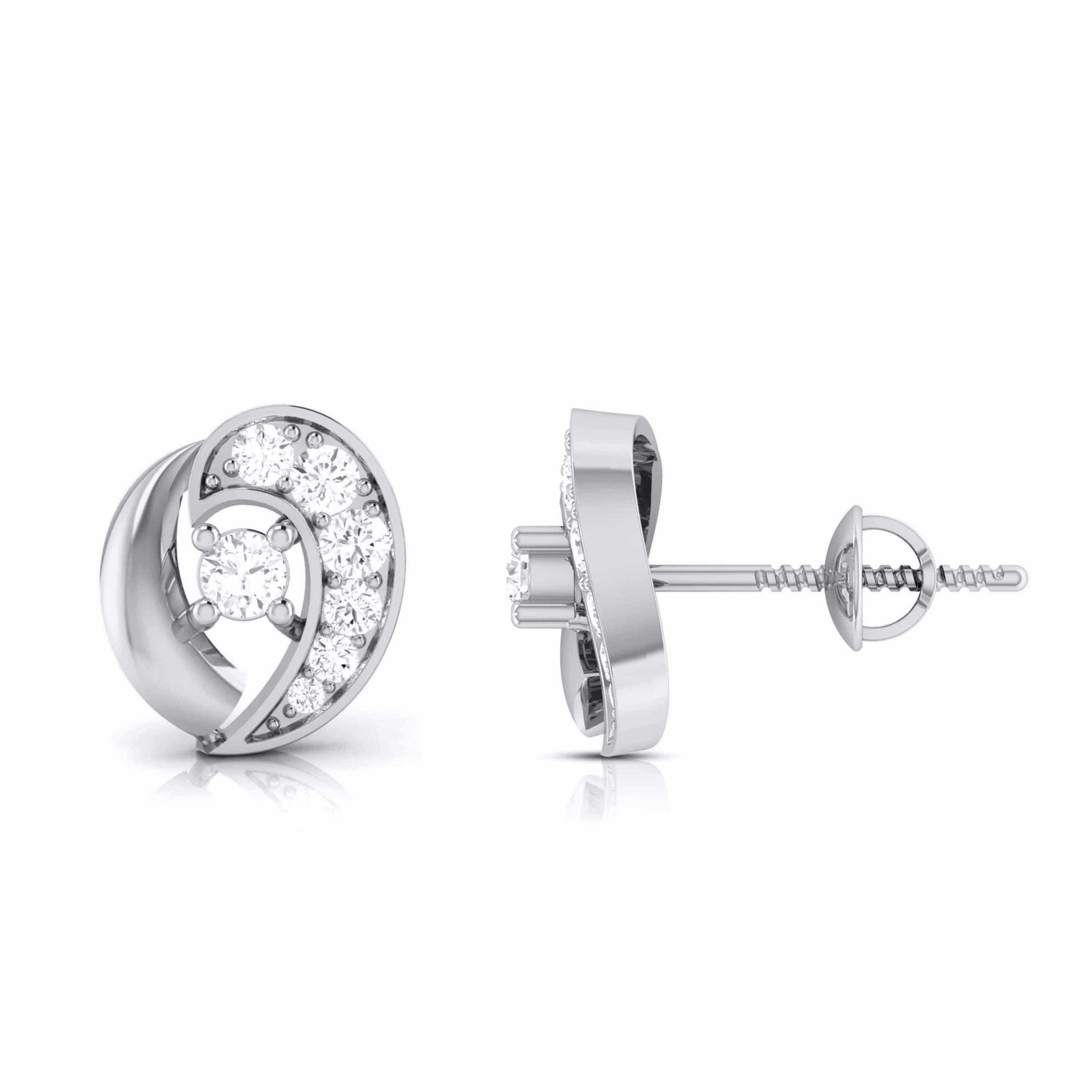 Jewelove™ Earrings Designer Platinum Diamond Earrings JL PT E MST 5