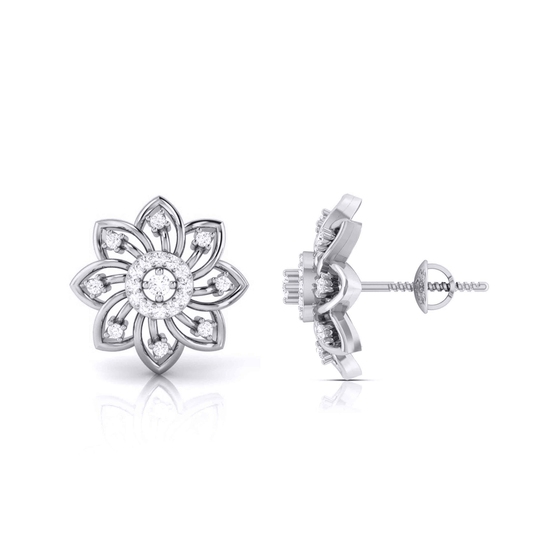 Jewelove™ Earrings Designer Platinum Diamond Earrings JL PT E MST 7