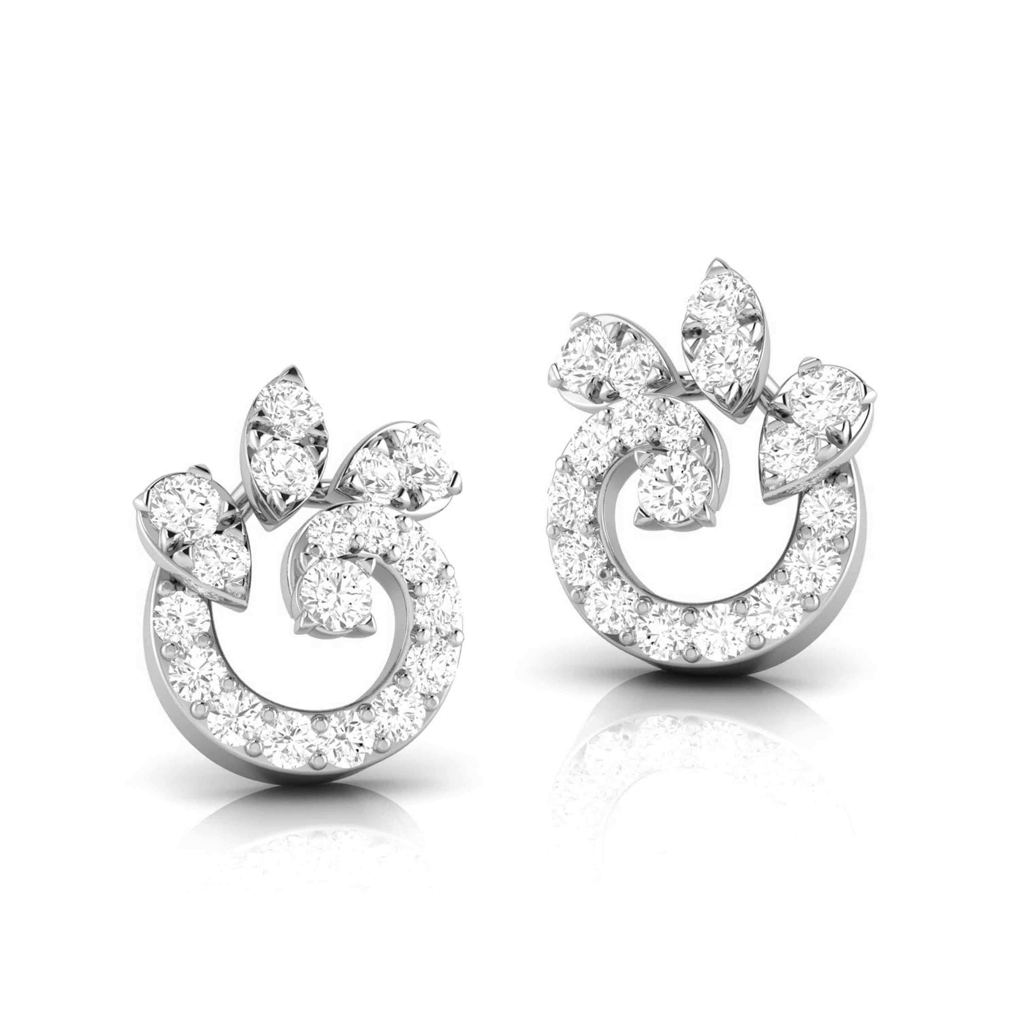 Jewelove™ Earrings Designer Platinum Diamond Earrings JL PT E OLS 27