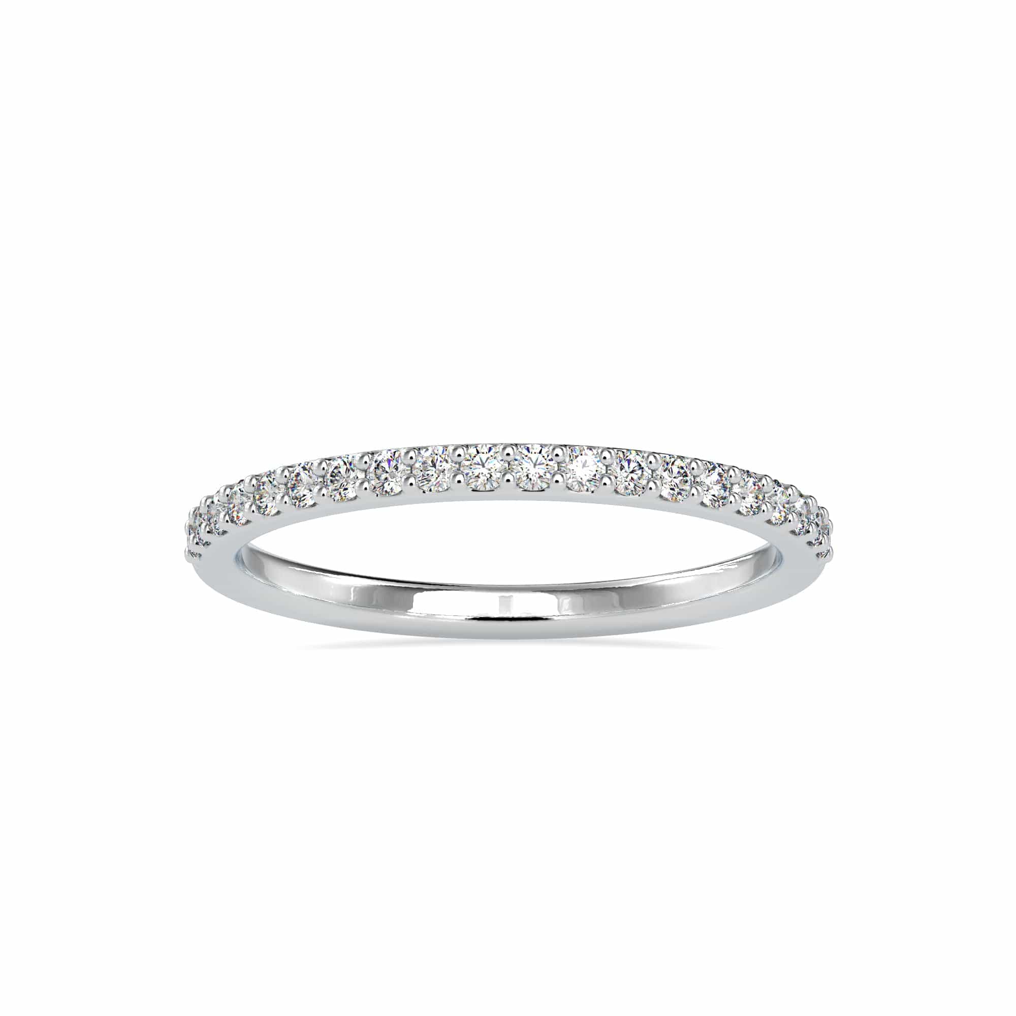 Jewelove™ Rings Designer Platinum Diamond Half Eternity Engagement Ring JL PT 0146