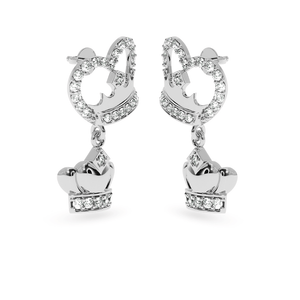 Jewelove™ Earrings Designer Platinum Diamond Heart Earrings for Women  JL PT E LC831