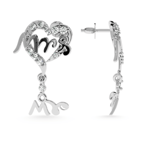 Jewelove™ Earrings Designer Platinum Diamond Heart Earrings JL PT E LC846