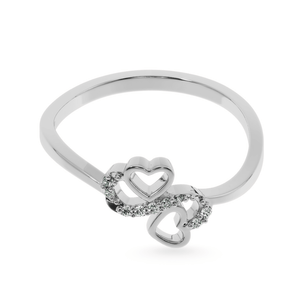 Jewelove™ Rings Designer Platinum Diamond Heart Ring for Women JL PT LC872