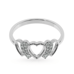 Jewelove™ Rings Designer Platinum Diamond Heart Ring for Women JL PT LC900