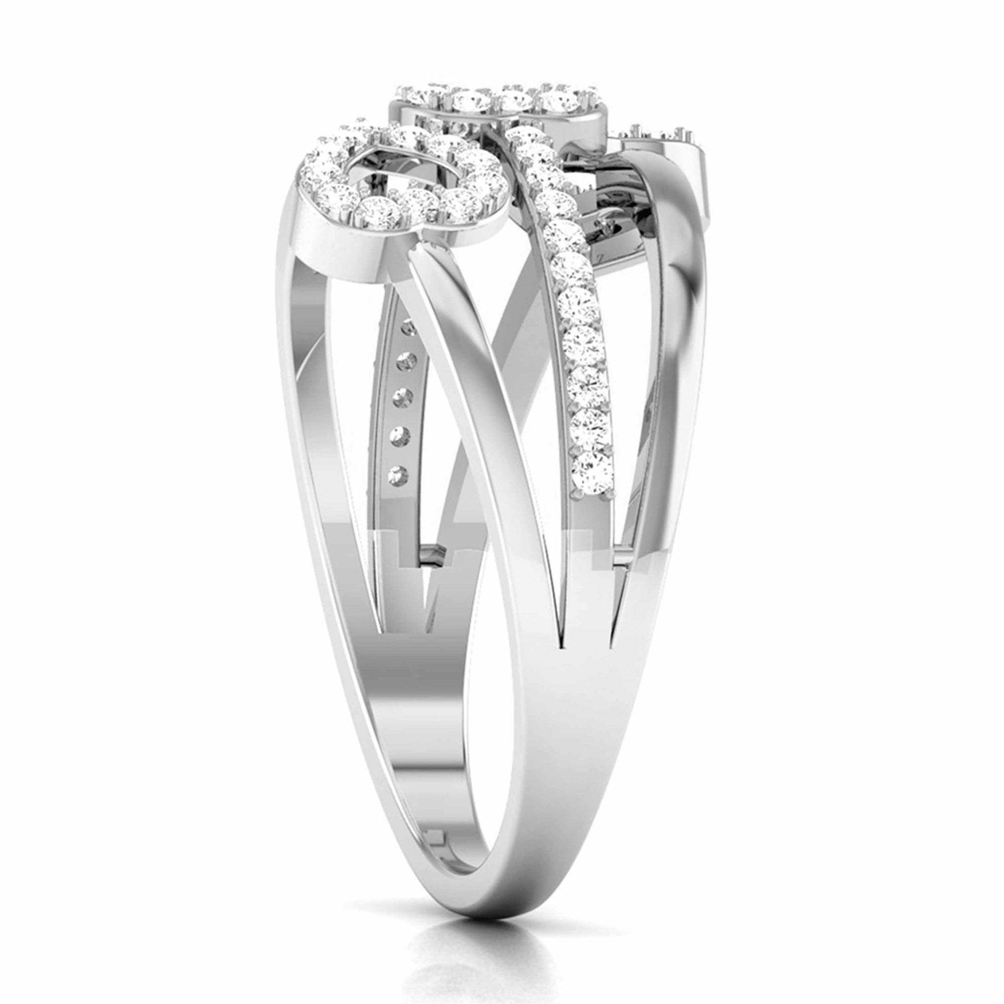 Jewelove™ Rings Designer Platinum Diamond Heart Ring JL PT R 8122