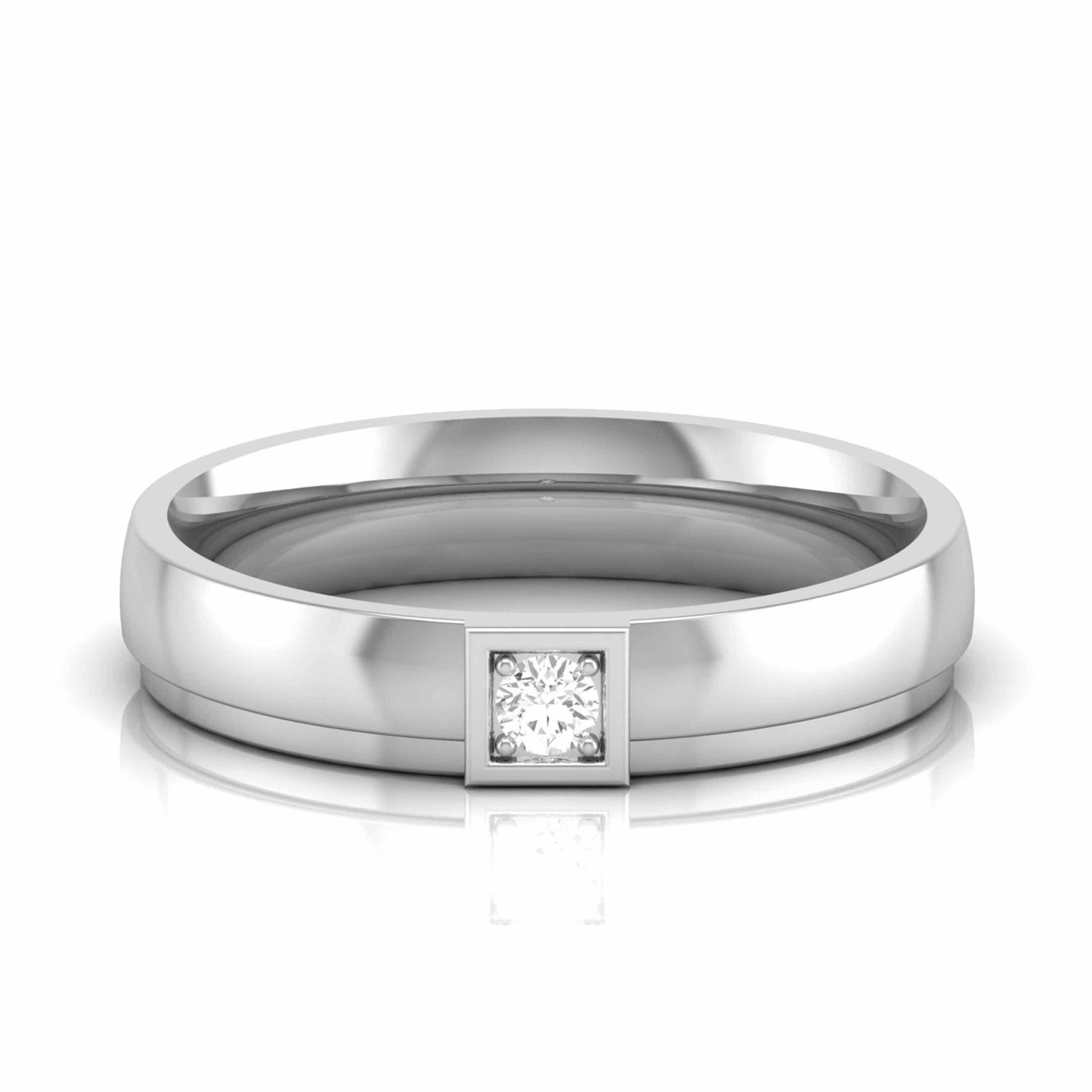 Jewelove™ Rings Women's Band only / SI IJ Designer Platinum Diamond Love Bands JL PT CB 45