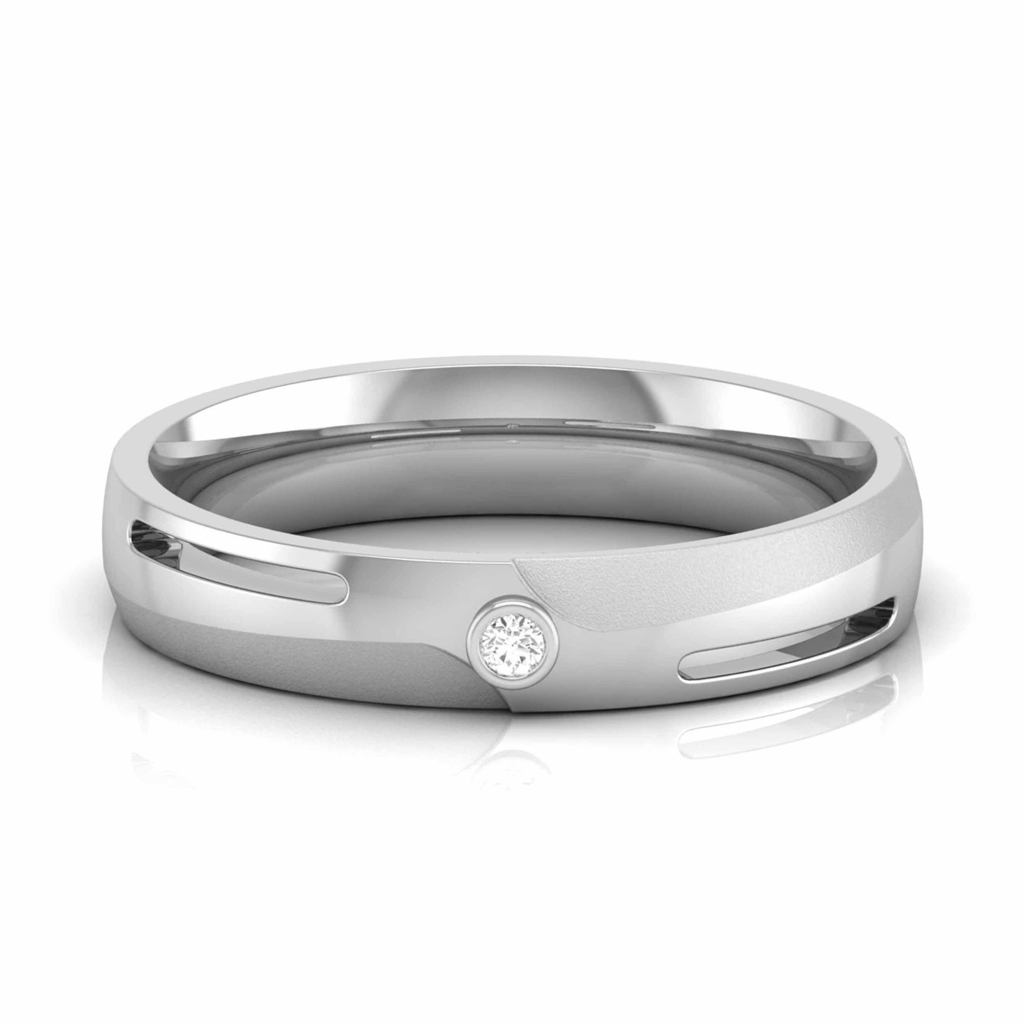 Jewelove™ Rings Designer Platinum Diamond Love Bands JL PT CB 60