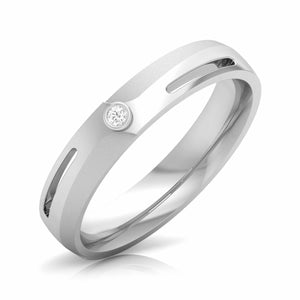 Jewelove™ Rings Men's Band only / SI IJ Designer Platinum Diamond Love Bands JL PT CB 60