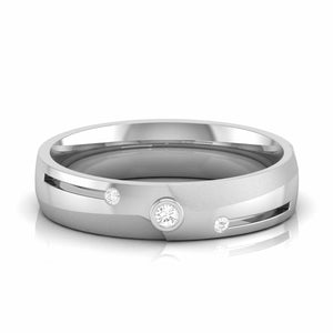 Jewelove™ Rings Women's Band only / SI IJ Designer Platinum Diamond Love Bands JL PT CB 60