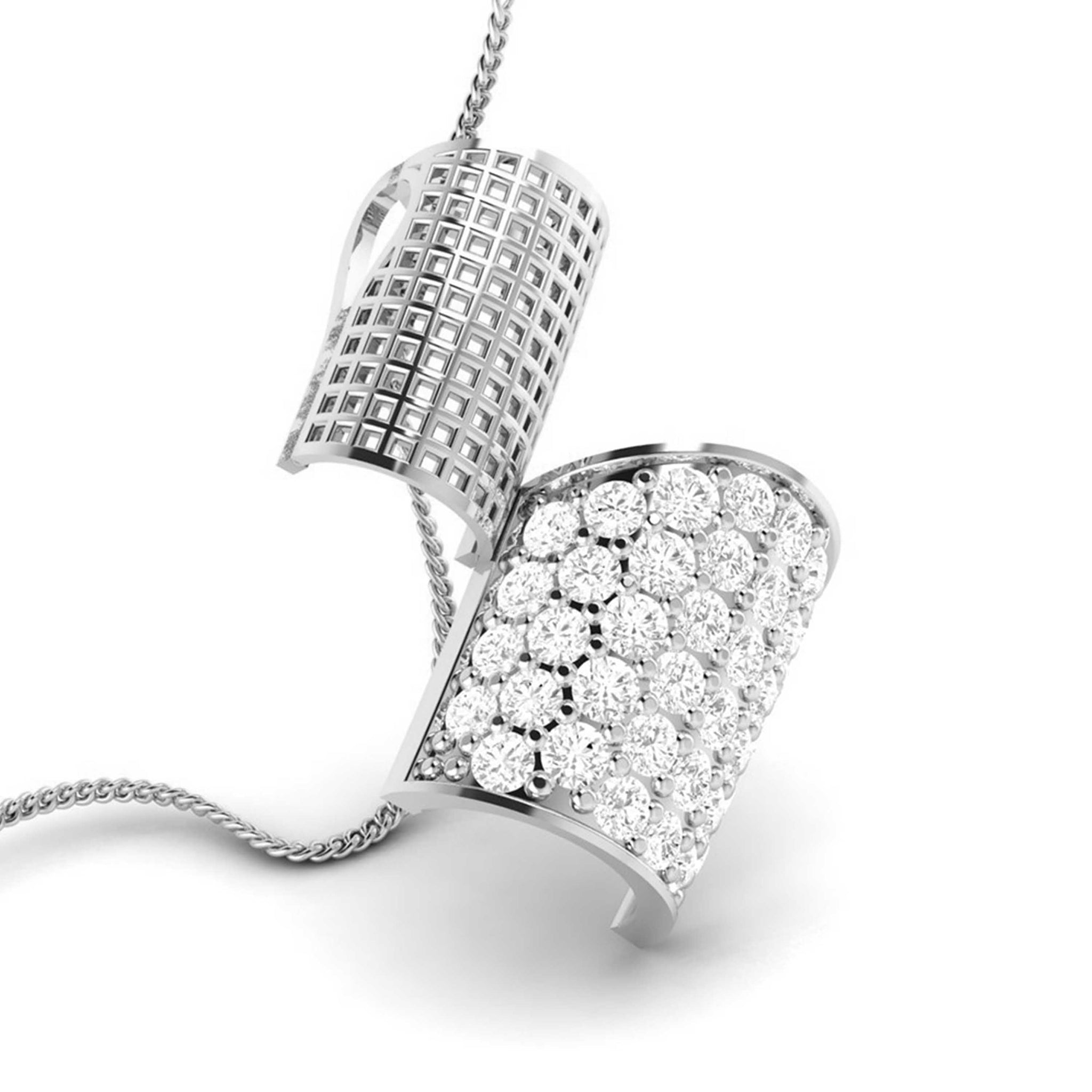 Jewelove™ Pendants & Earrings Designer Platinum Diamond Pendant & Earrings Set JL PT P BT 34-B