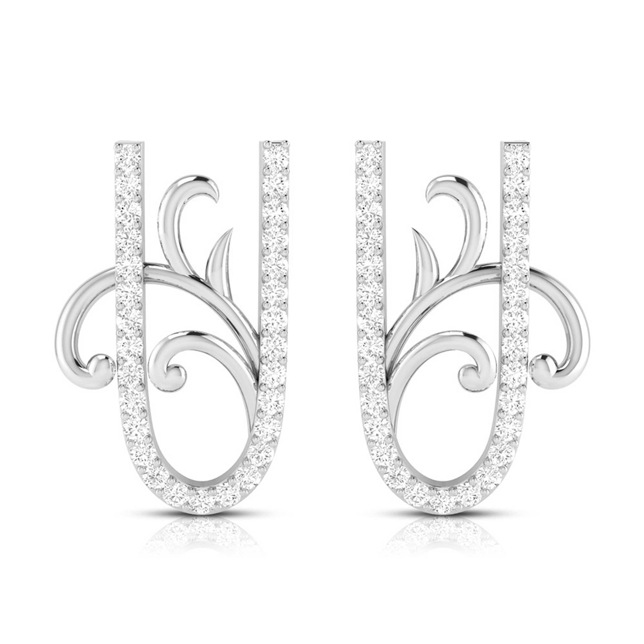 Jewelove™ Pendants & Earrings Earrings only Designer Platinum Diamond Pendant & Earrings Set JL PT P BT 39-A