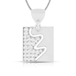 Jewelove™ Pendants Women's Band only / SI IJ Designer Platinum Diamond Pendant for Women JL PT P 34-H