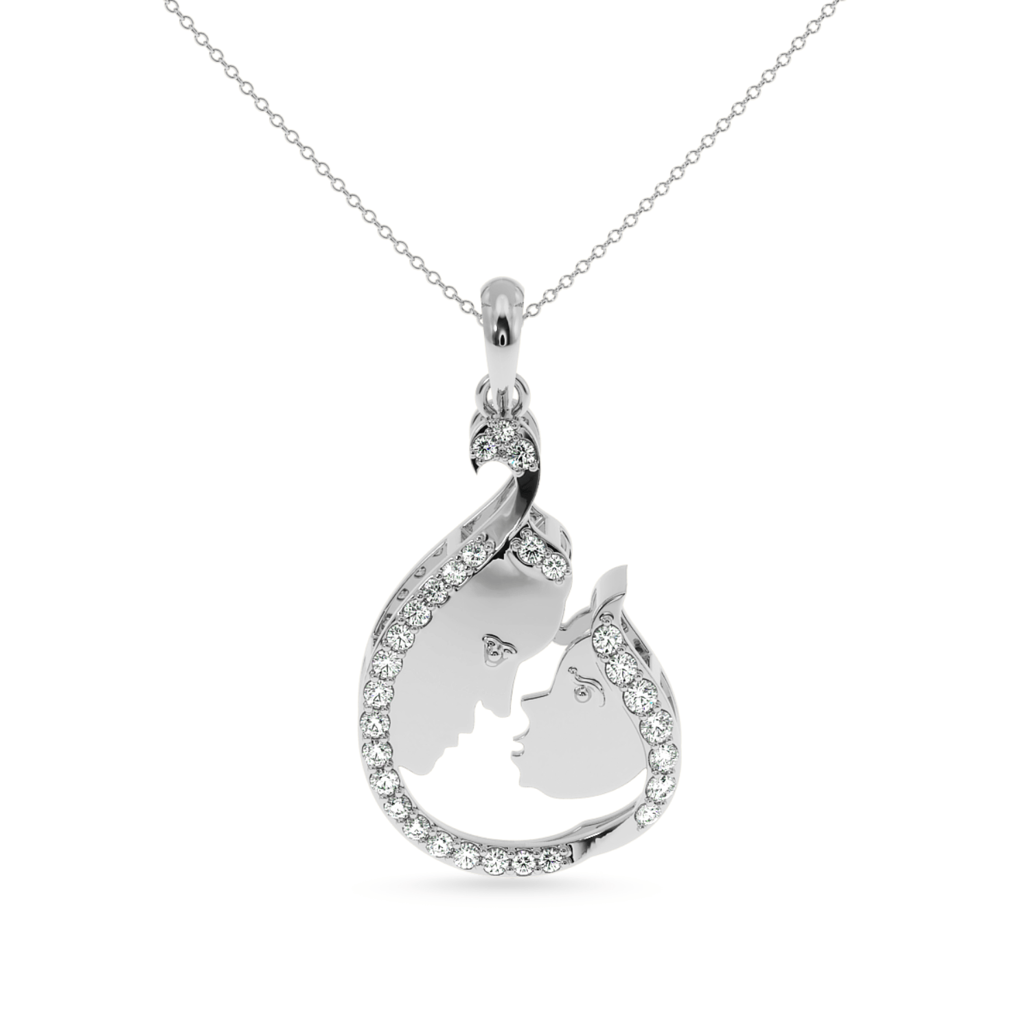 Jewelove™ Pendants SI IJ Designer Platinum Diamond Pendant for Women JL PT P LC922