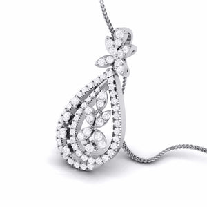 Jewelove™ Pendants & Earrings Designer Platinum Diamond Pendant Set JL PT P 3