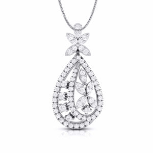 Jewelove™ Pendants & Earrings Designer Platinum Diamond Pendant Set JL PT P 3