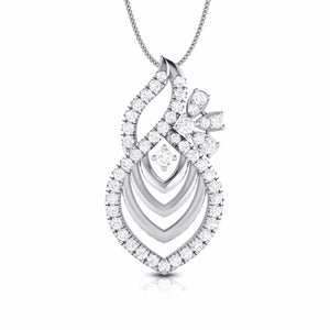 Jewelove™ Pendants & Earrings Designer Platinum Diamond Pendant Set JL PT P 4