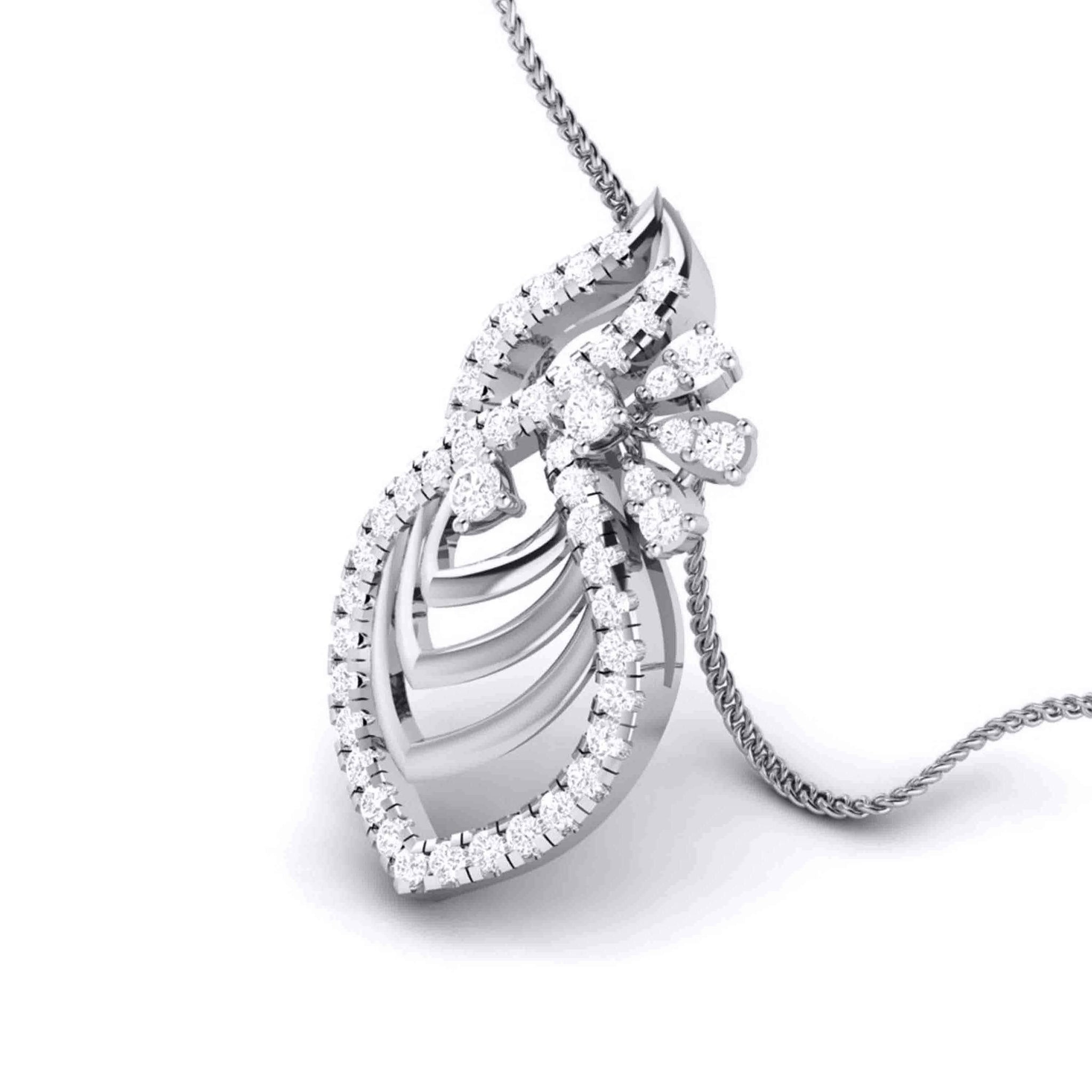 Jewelove™ Pendants & Earrings Designer Platinum Diamond Pendant Set JL PT P 4