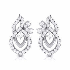 Jewelove™ Pendants & Earrings only Earrings Designer Platinum Diamond Pendant Set JL PT P 4