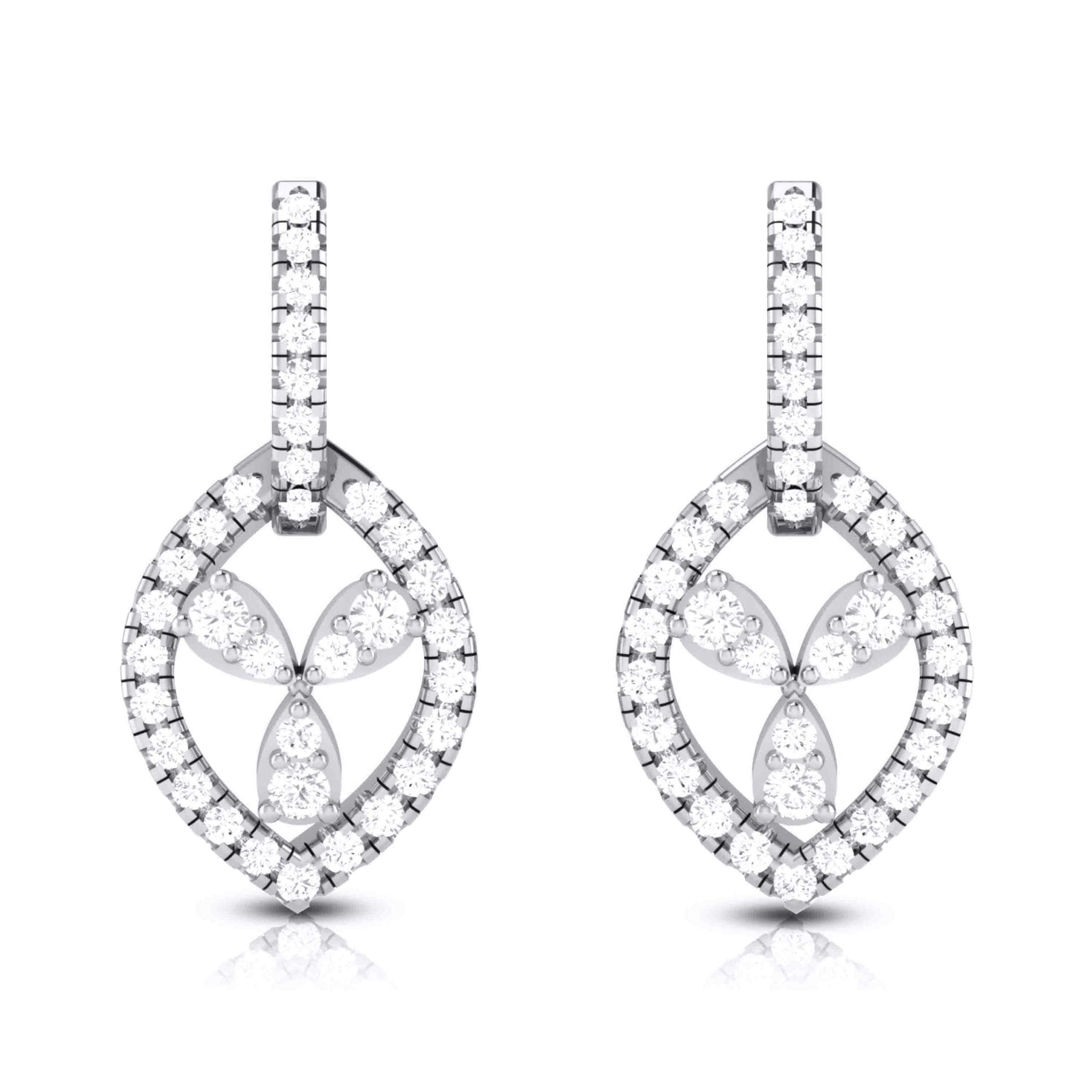 Jewelove™ Pendants & Earrings Designer Platinum Diamond Pendant Set JL PT P 7