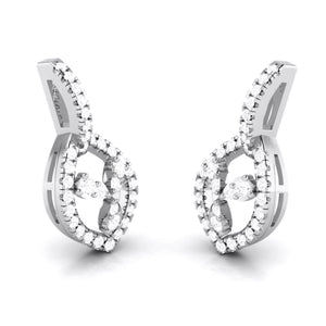 Jewelove™ Pendants & Earrings only Earrings Designer Platinum Diamond Pendant Set JL PT P 7