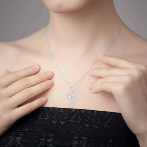 Jewelove™ Pendants & Earrings Designer Platinum Diamond Pendant Set JL PT P NL 8479