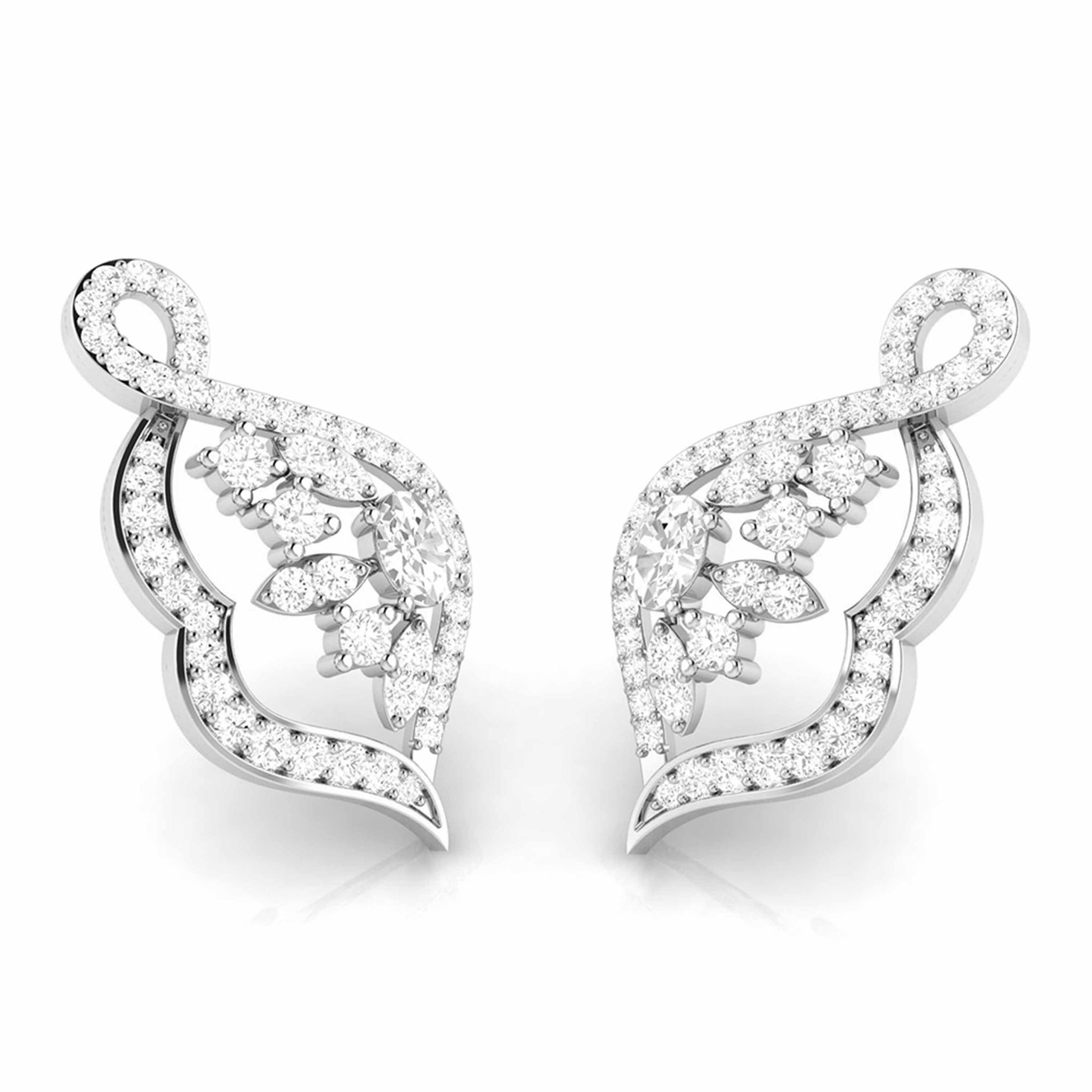 Jewelove™ Pendants & Earrings Earrings only Designer Platinum Diamond Pendant Set JL PT P NL 8479