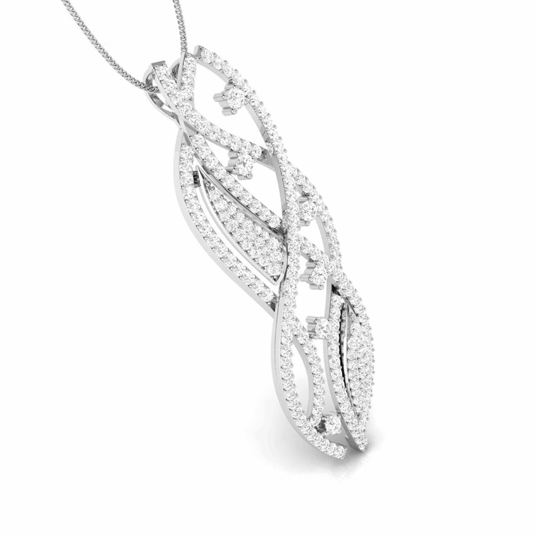 Jewelove™ Pendants & Earrings Designer Platinum Diamond Pendant Set JL PT P NL 8509