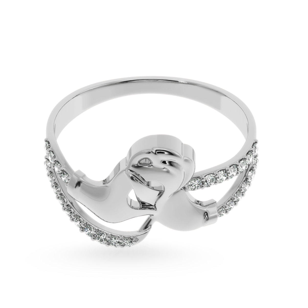 Jewelove™ Rings Designer Platinum Diamond Ring for Women JL PT LC857